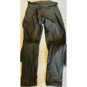 Spanx faux leather motto legging slate size‎ xsmall